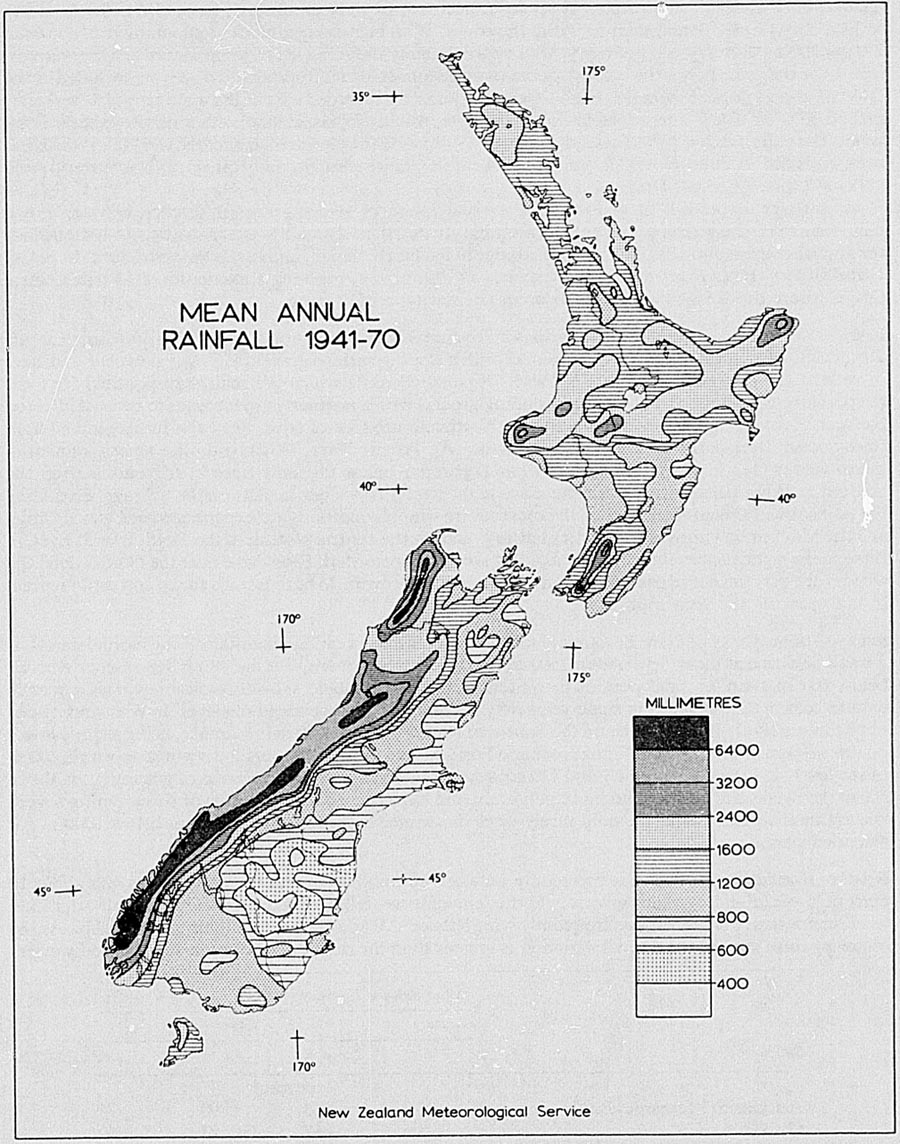 MEAN ANNUAL RAINFALL 1941–70