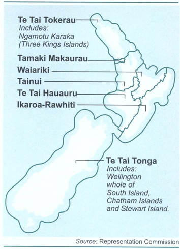 2002 Māori electoral districts