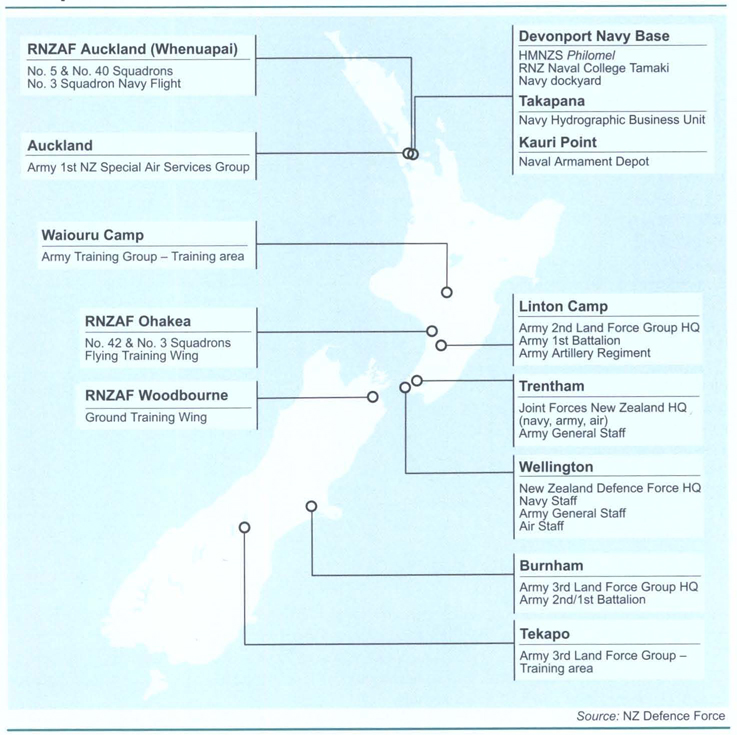 Principal New Zealand Defence Force locations