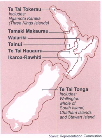 2002 Māori electoral districts